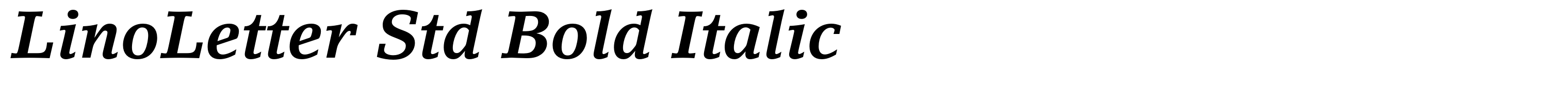 LinoLetter Std Bold Italic